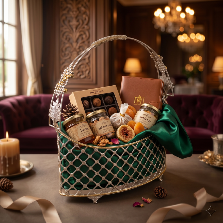 The Vintage Rosette Crescent Hamper