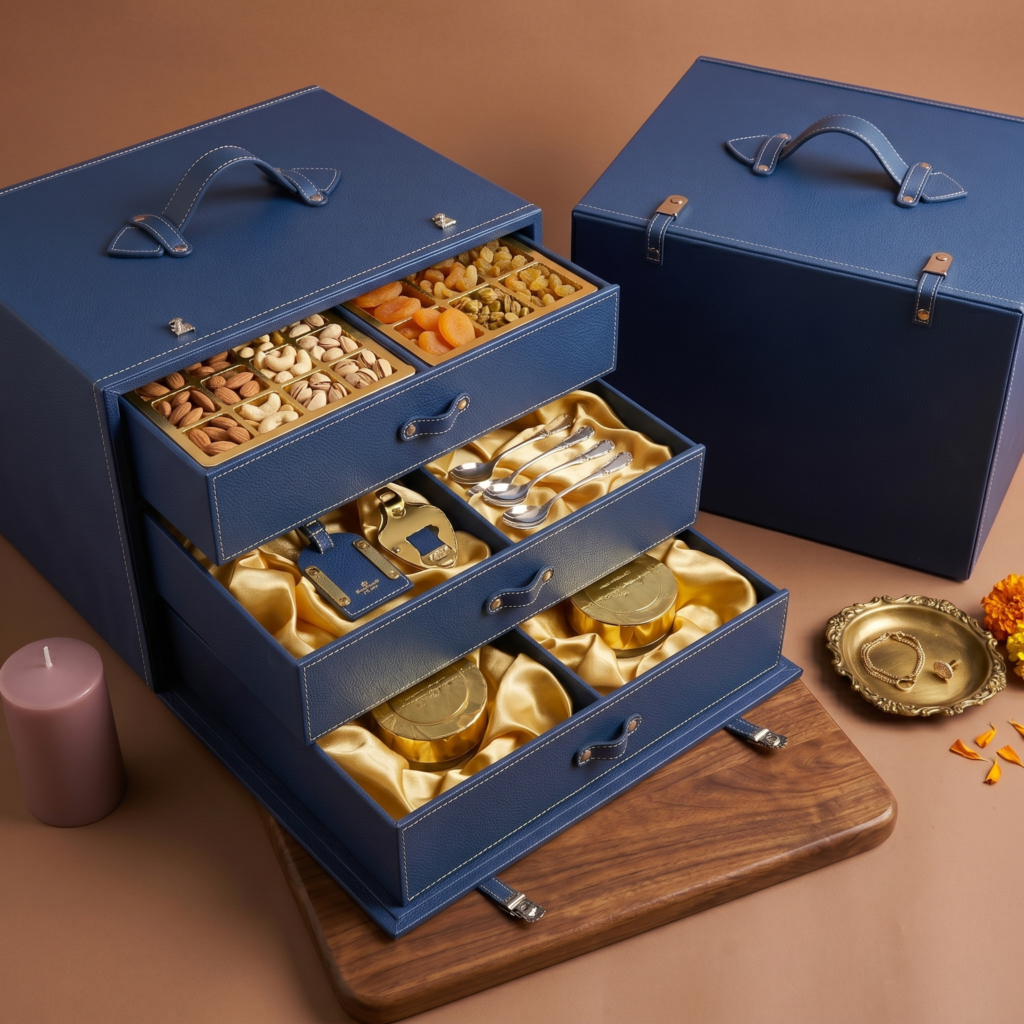 Imperial Blue Leather Corporate Hamper