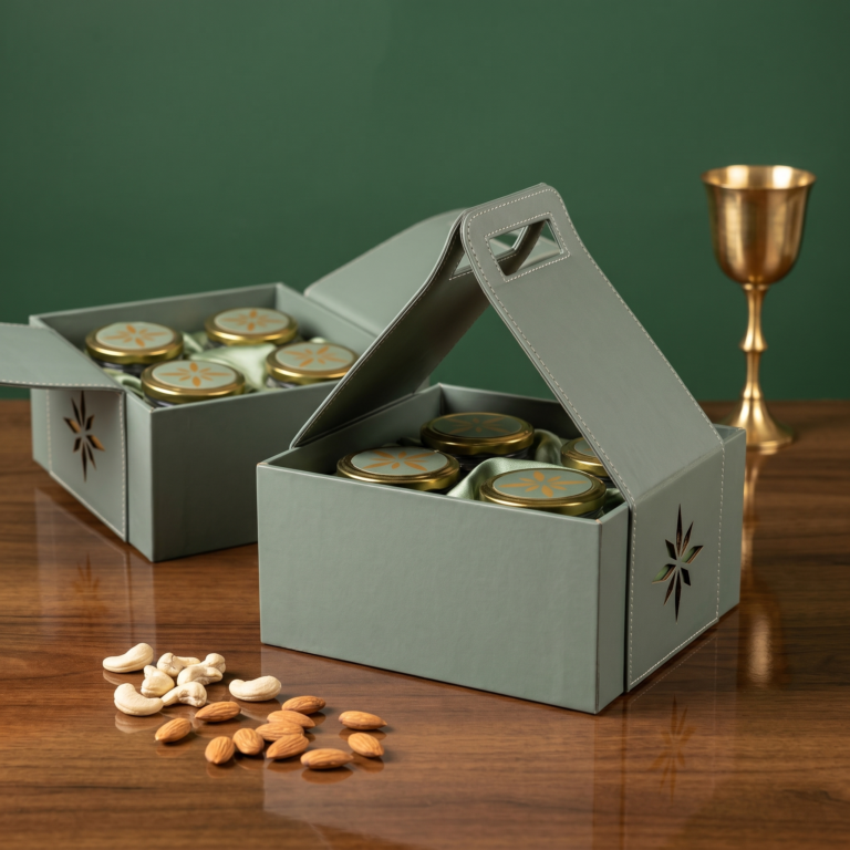 Mint Luxe 4-Jar Gift Box with Handle
